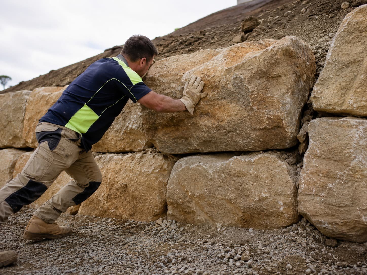 rock and boulder retaining walls